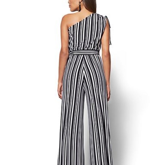 New York & Company One Shoulder Jumpsuit - Picture 2 of 5